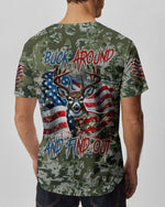 BLISSCORNERS BUCK AROUND AND FIND OUT DEER HUNTING ALL OVER PRINT