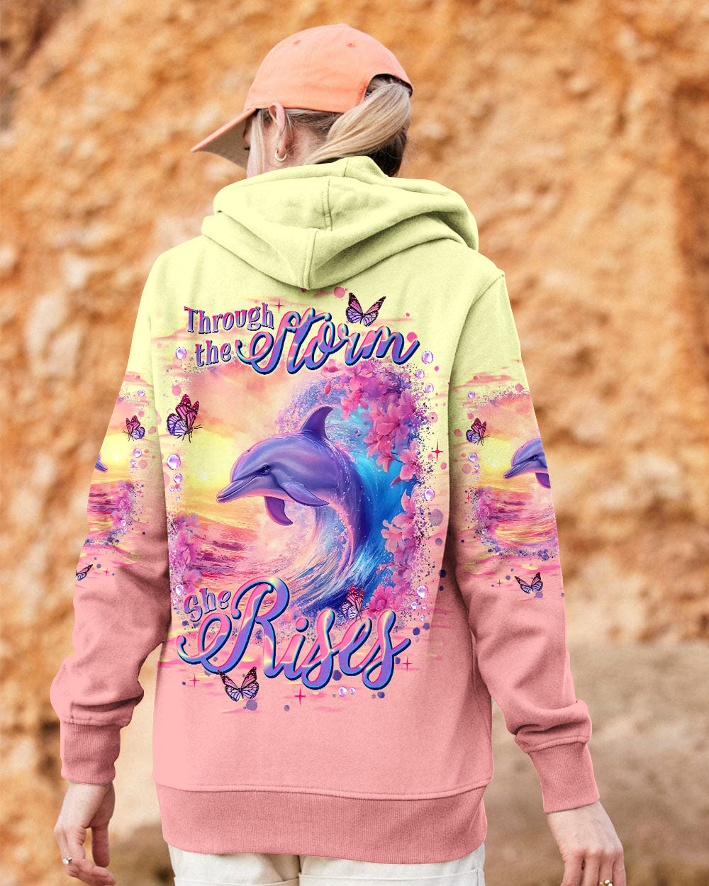 BLISSCORNERS THROUGH THE STORM DOLPHIN ALL OVER PRINT