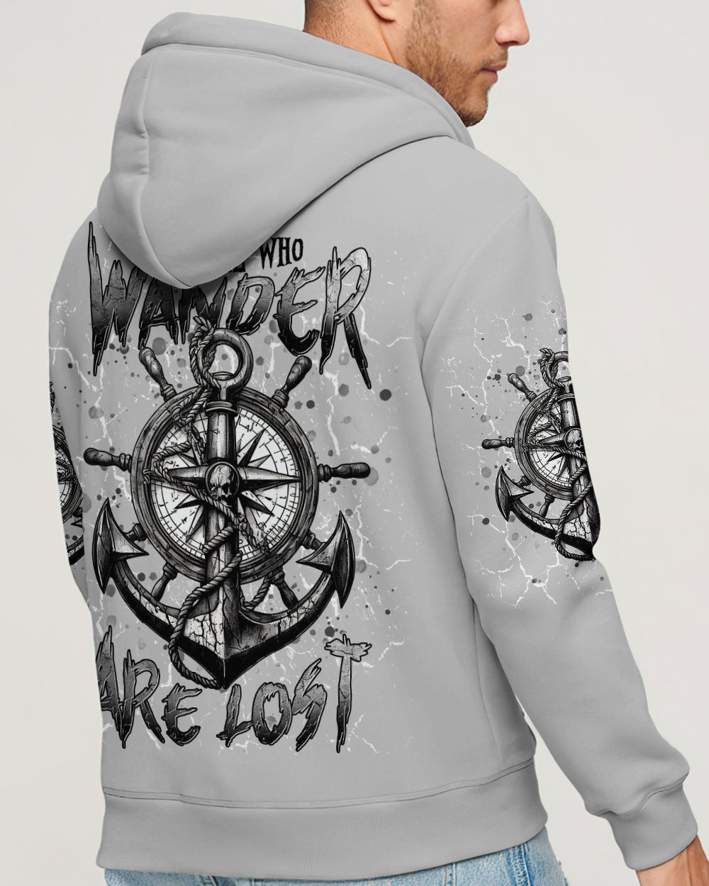 BLISSCORNERS NOT ALL WHO WANDER ARE LOST COMPASS ALL OVER PRINT
