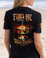 BLISSCORNERS FIND ME WHERE THE WILD THINGS ARE DEER HUNTING NATURE ALL OVER PRINT