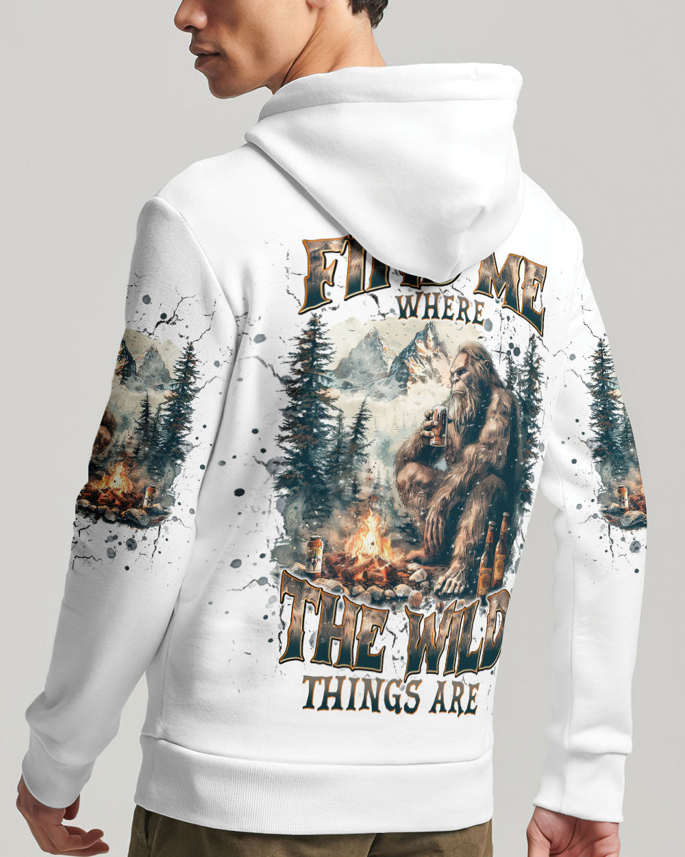 BLISSCORNERS FIND ME WHERE THE WILD THINGS ARE BIGFOOT ALL OVER PRINT
