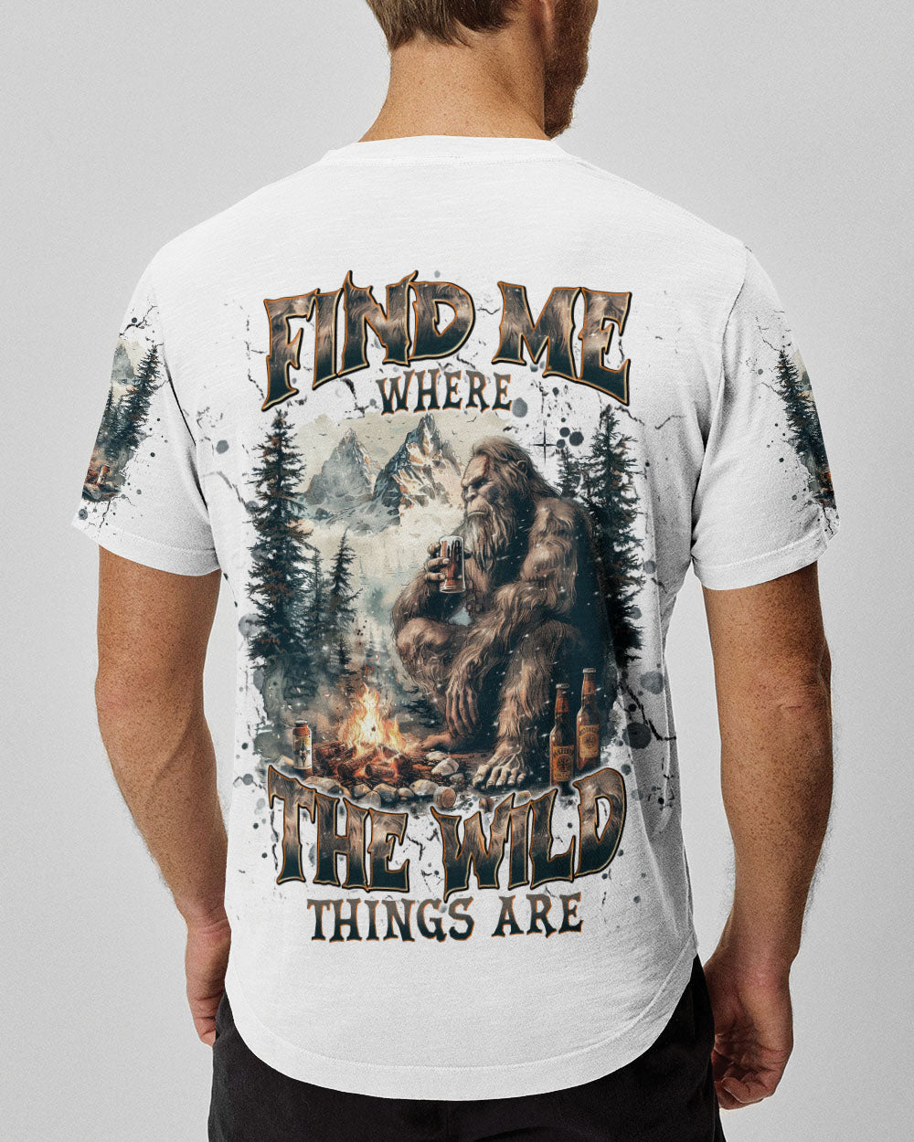 BLISSCORNERS FIND ME WHERE THE WILD THINGS ARE BIGFOOT ALL OVER PRINT