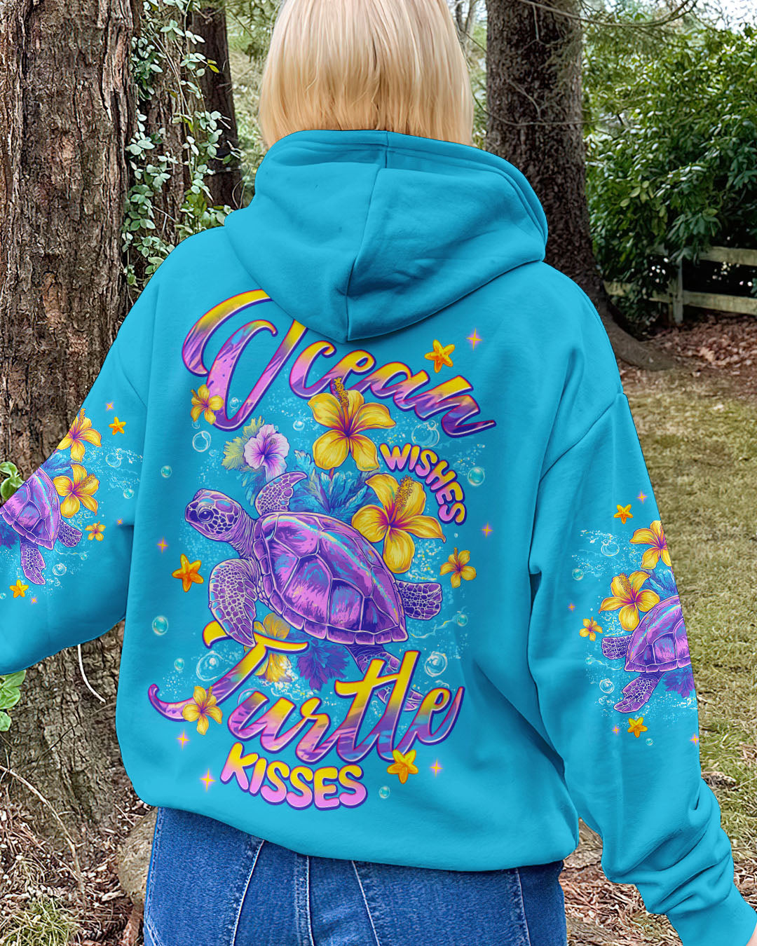 BLISSCORNERS OCEAN WISHES TURTLE KISSES ALL OVER PRINT