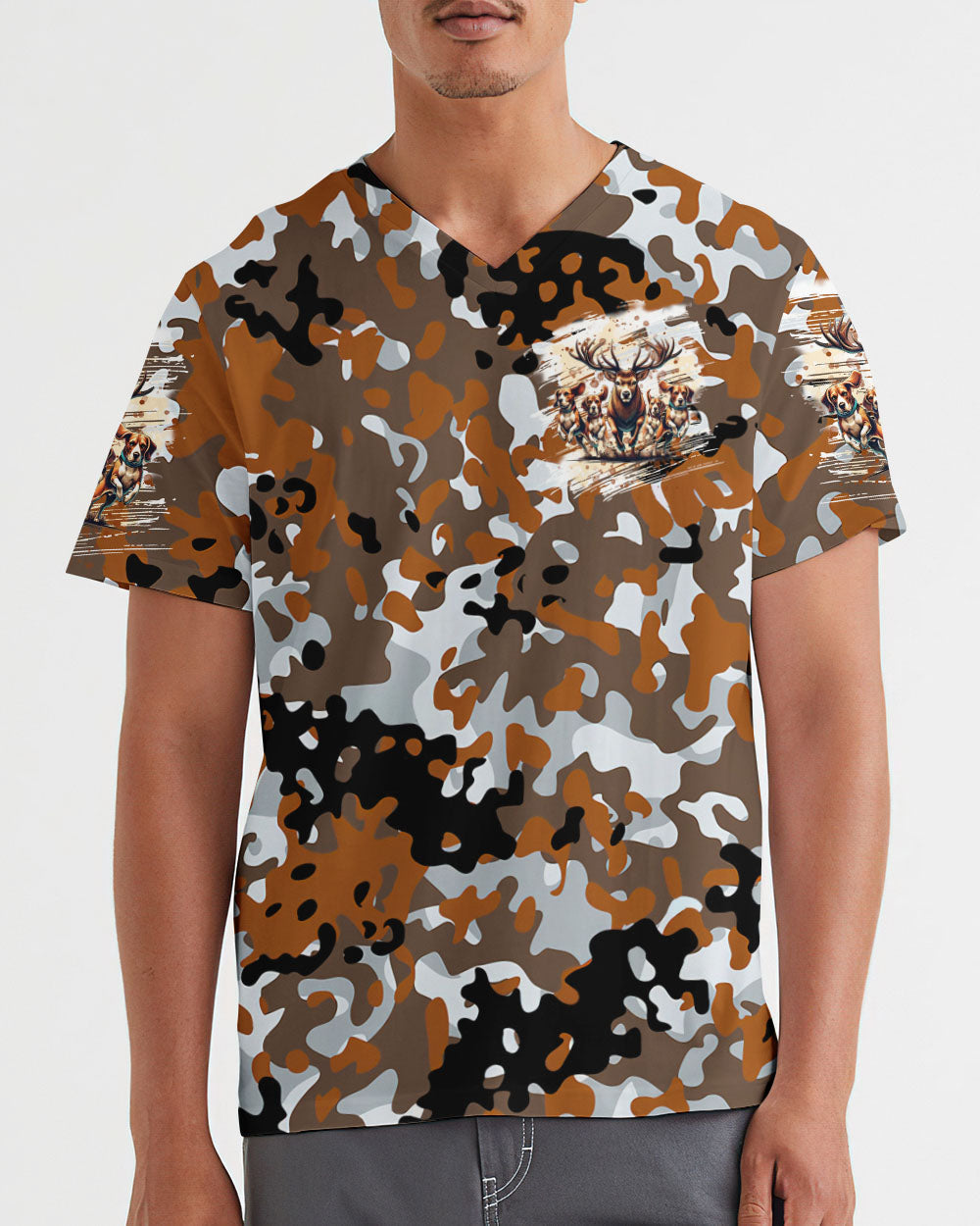 BLISSCORNERS TURN 'EM LOOSE HUNTING DEER FOXHOUND DOG ALL OVER PRINT
