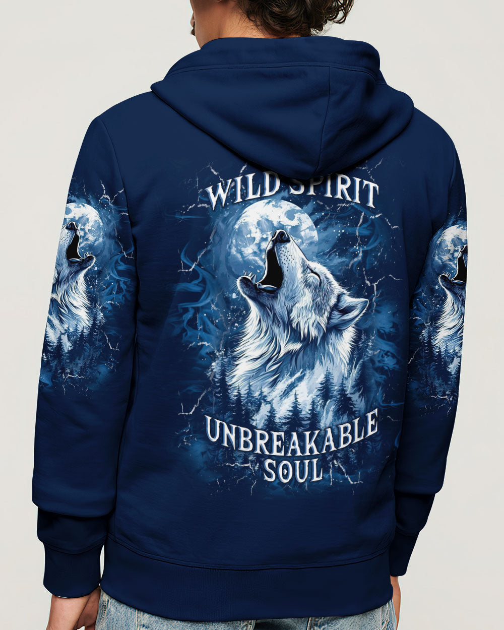 BLISSCORNERS WILD SPIRIT UNBREAKABLE SOUL WOLF ALL OVER PRINT