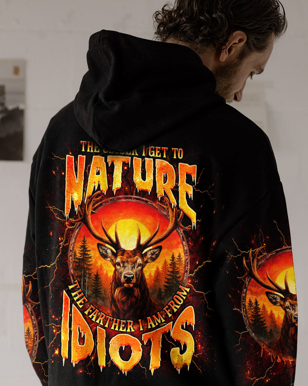 BLISSCORNERS THE CLOSER I GET TO NATURE DEER ALL OVER PRINT