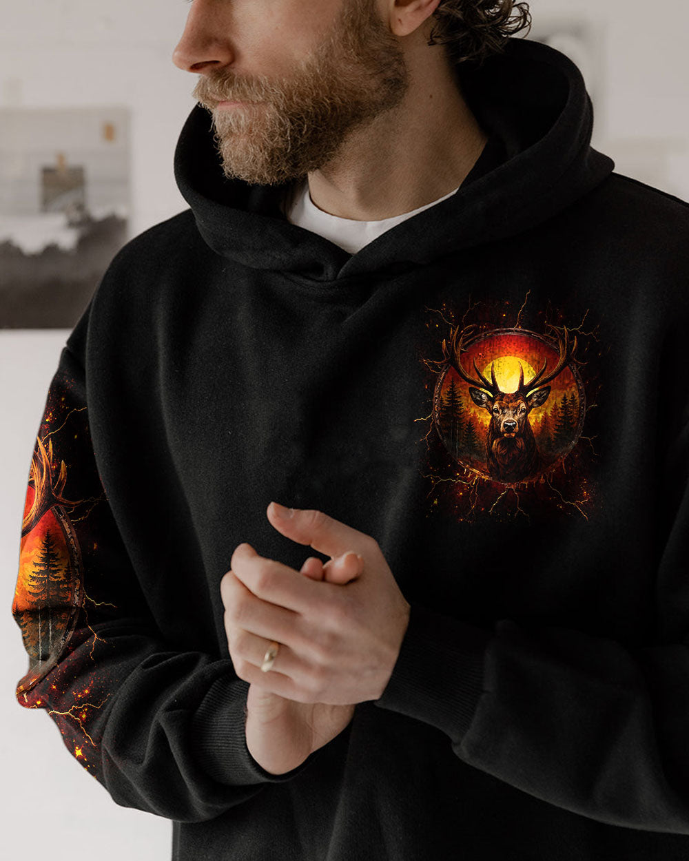 BLISSCORNERS THE CLOSER I GET TO NATURE DEER ALL OVER PRINT