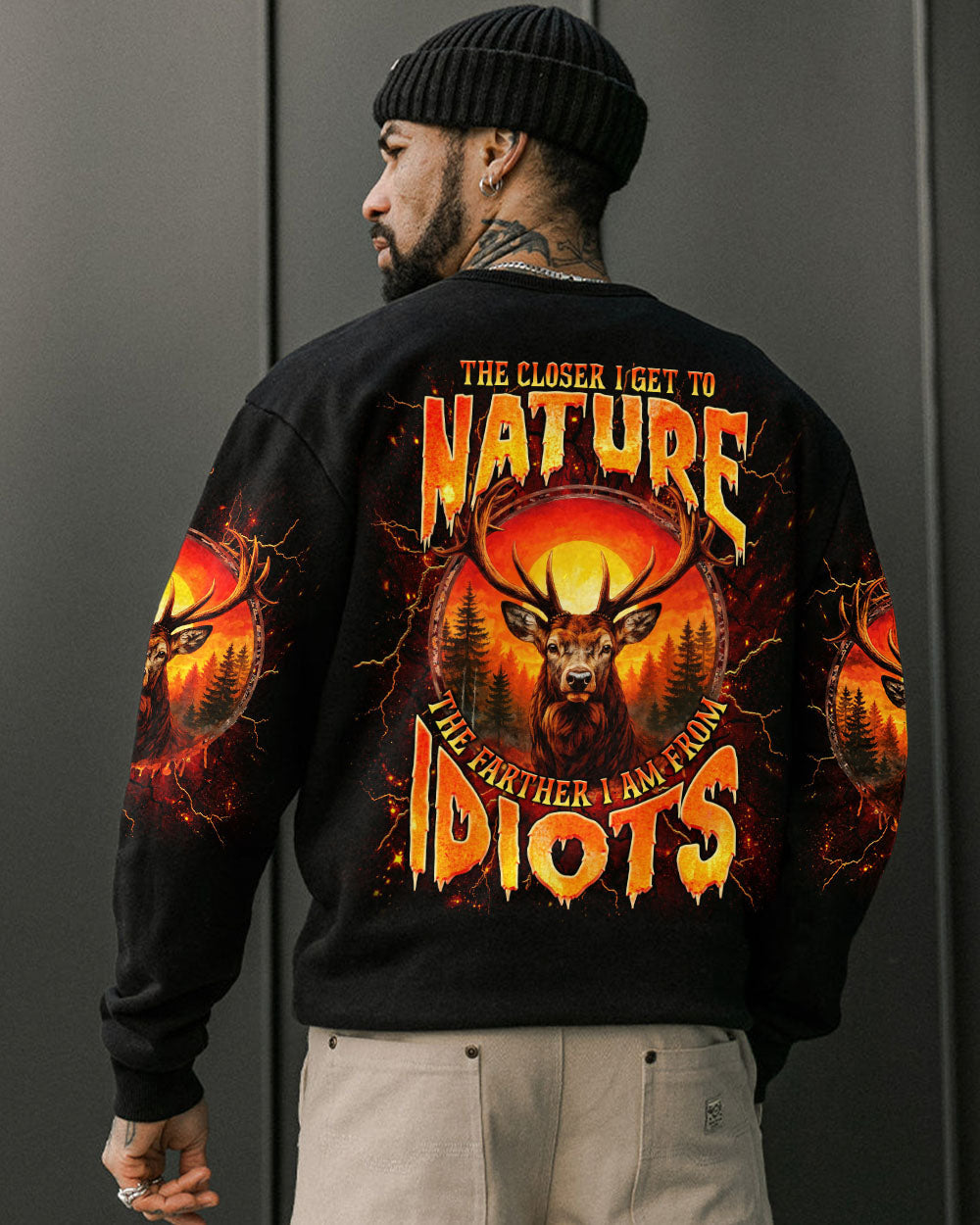 BLISSCORNERS THE CLOSER I GET TO NATURE DEER ALL OVER PRINT