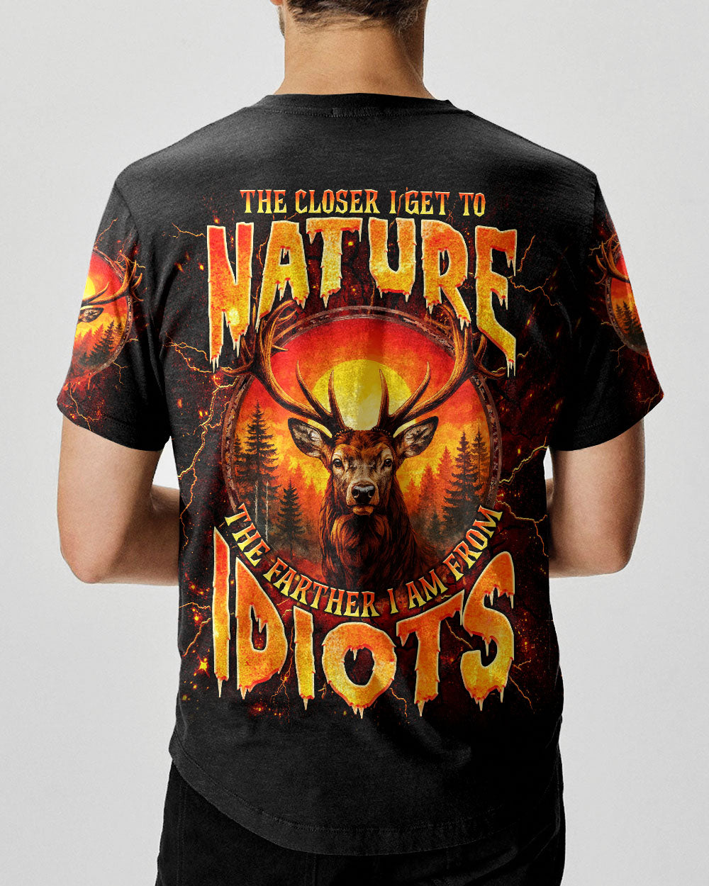 BLISSCORNERS THE CLOSER I GET TO NATURE DEER ALL OVER PRINT