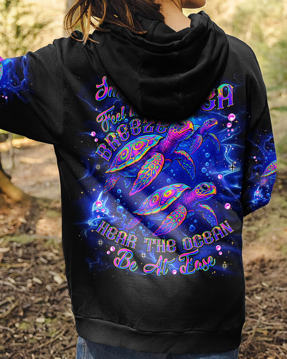 BLISSCORNERS SMELL THE SEA FEEL THE BREEZE TURTLE ALL OVER PRINT