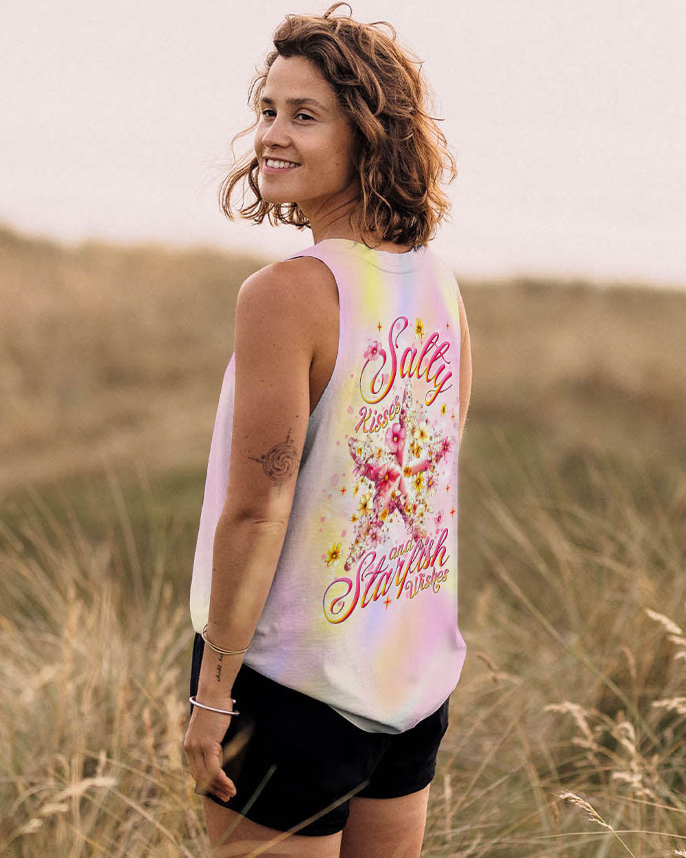 BLISSCORNERS SALTY KISSES AND STARFISH WISHES ALL OVER PRINT
