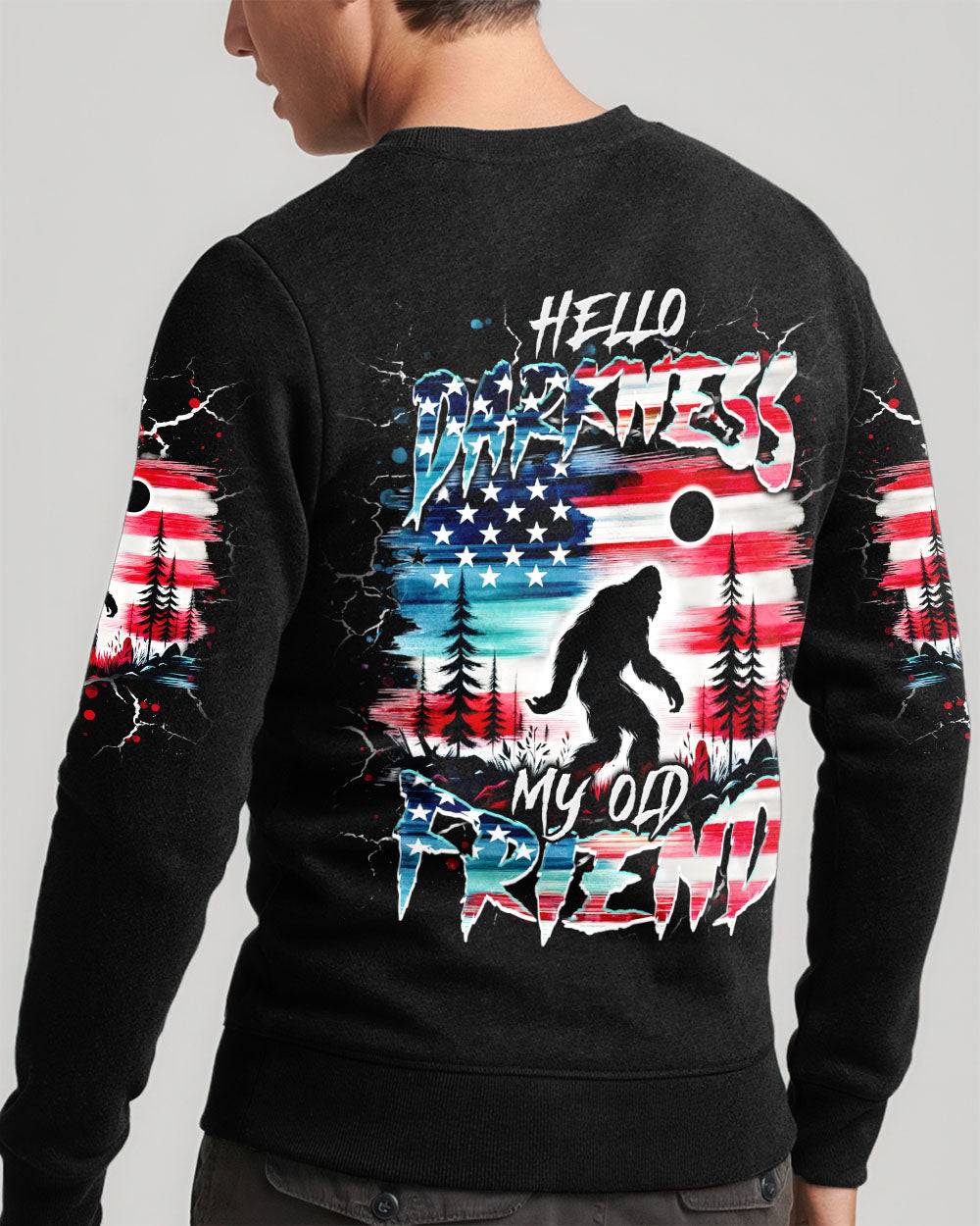 BLISSCORNERS HELLO DARKNESS MY OLD FRIEND BIGFOOT ALL OVER PRINT - TLNT2710252