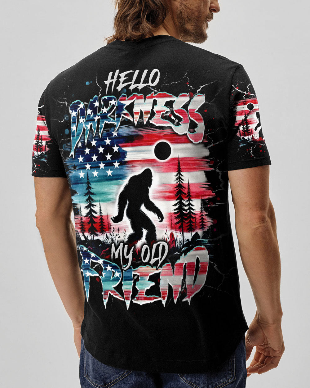 BLISSCORNERS HELLO DARKNESS MY OLD FRIEND BIGFOOT ALL OVER PRINT - TLNT2710252