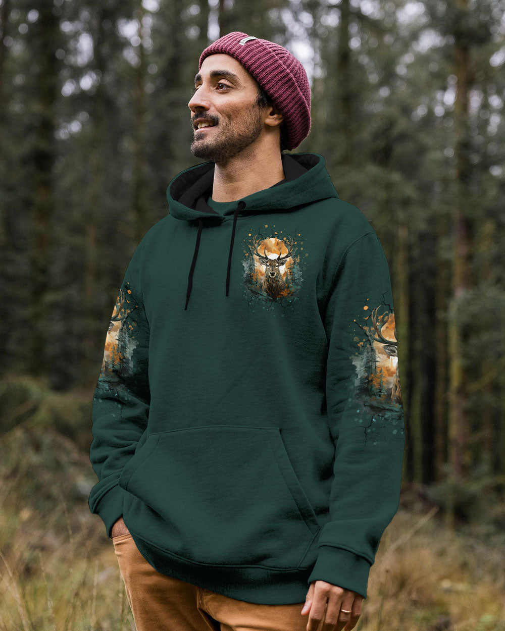 BLISSCORNERS BUCK AROUND AND FIND OUT DEER HUNTING ALL OVER PRINT