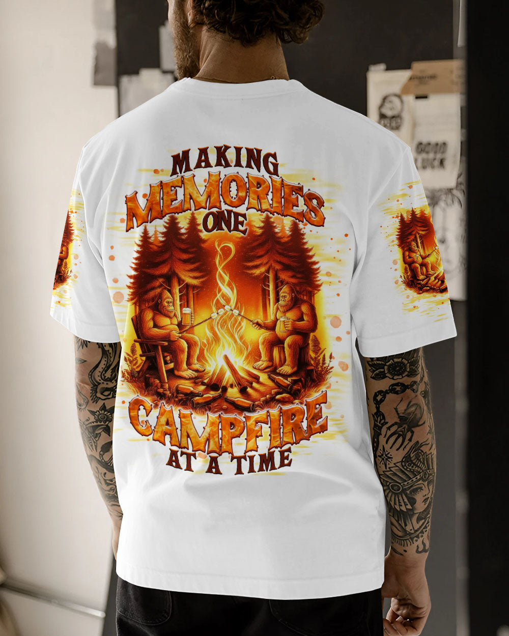BLISSCORNERS MAKING MEMORIES ONE CAMPFIRE AT A TIME BIGFOOT ALL OVER PRINT