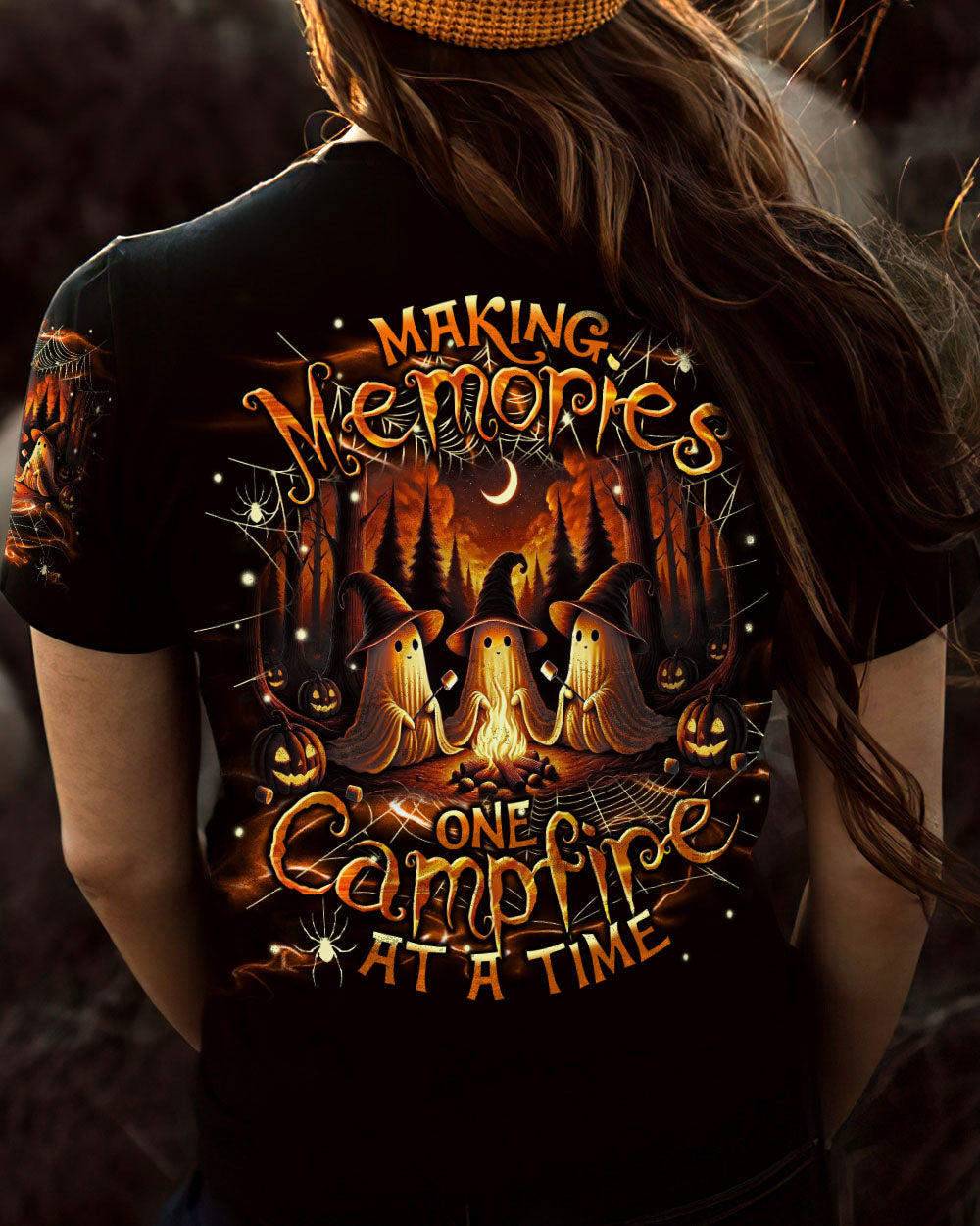BLISSCORNERS MAKING MEMORIES ONE CAMPFIRE AT A TIME BOOS HALLOWEEN ALL OVER PRINT