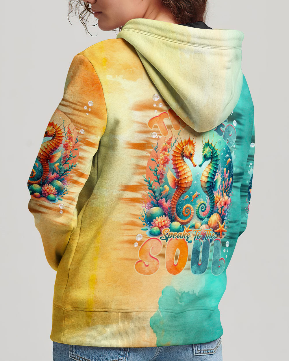 BLISSCORNERS THE VOICE OF THE SEA SPEAKS TO THE SOUL SEAHORSE ALL OVER PRINT