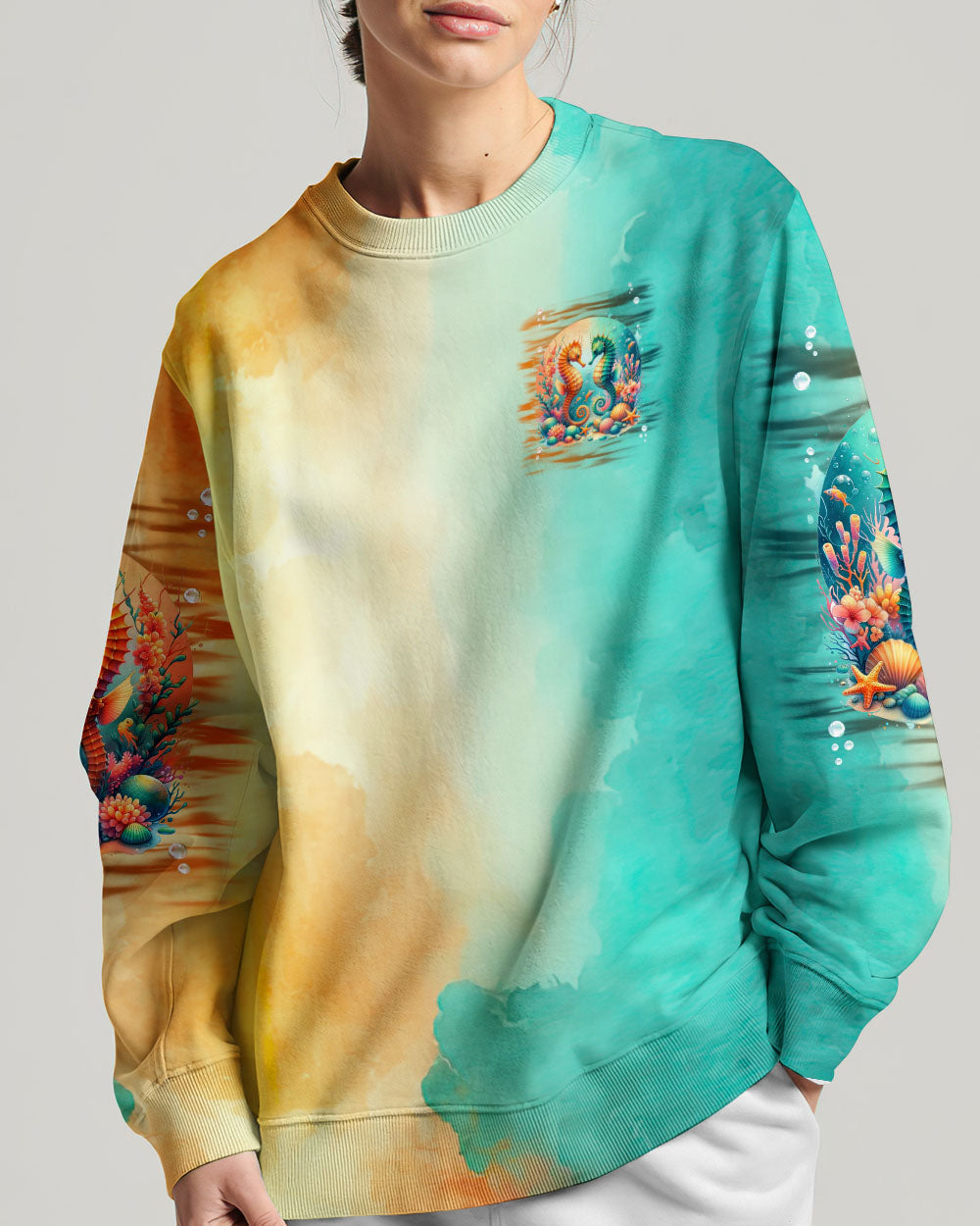 BLISSCORNERS THE VOICE OF THE SEA SPEAKS TO THE SOUL SEAHORSE ALL OVER PRINT