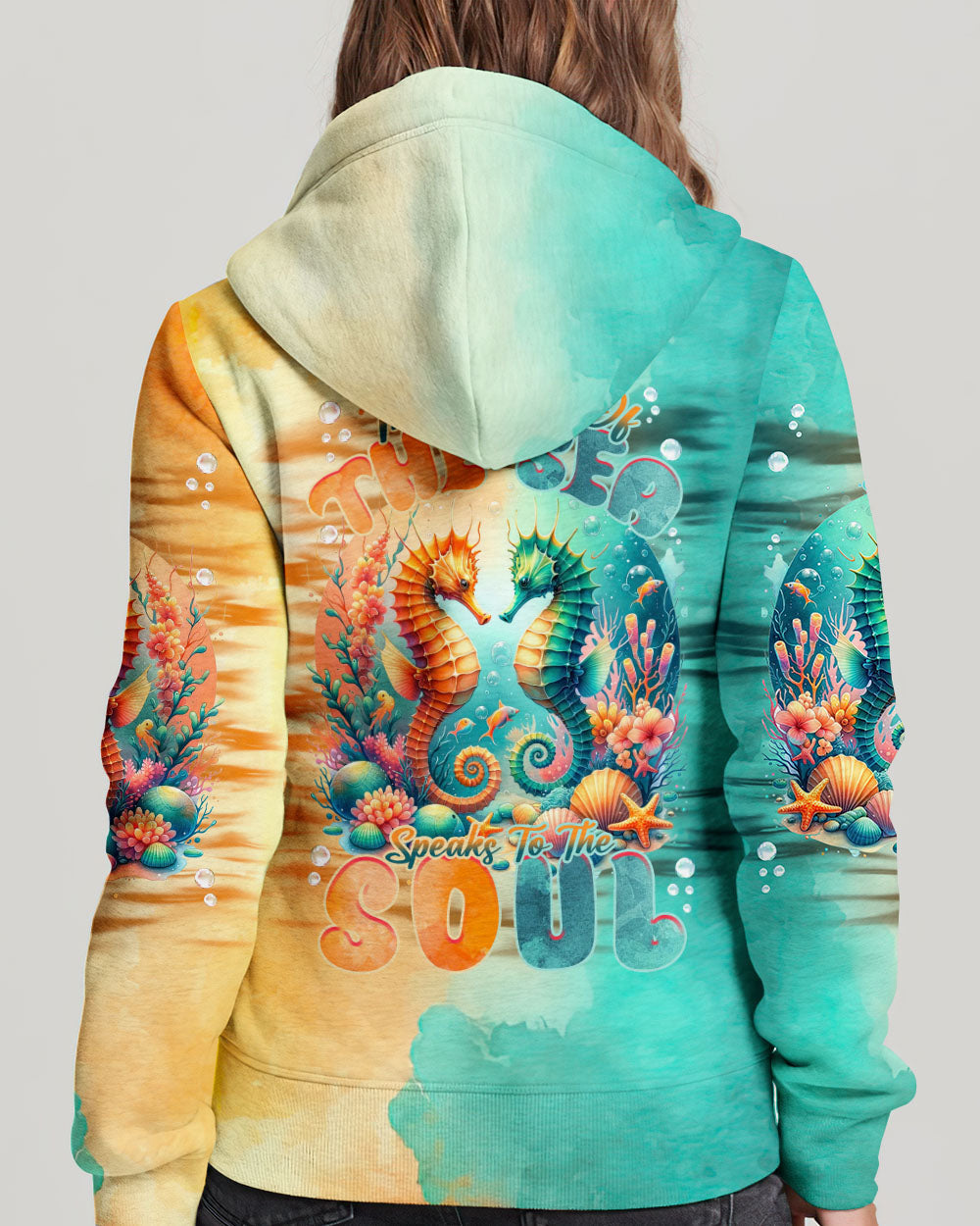 BLISSCORNERS THE VOICE OF THE SEA SPEAKS TO THE SOUL SEAHORSE ALL OVER PRINT
