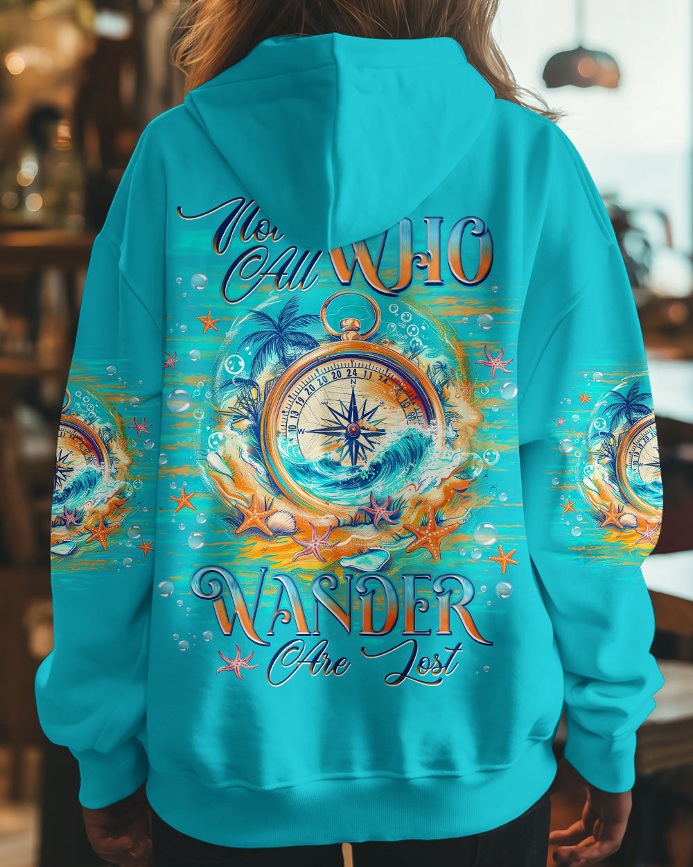 BLISSCORNERS NOT ALL WHO WANDER ARE LOST COMPASS ALL OVER PRINT
