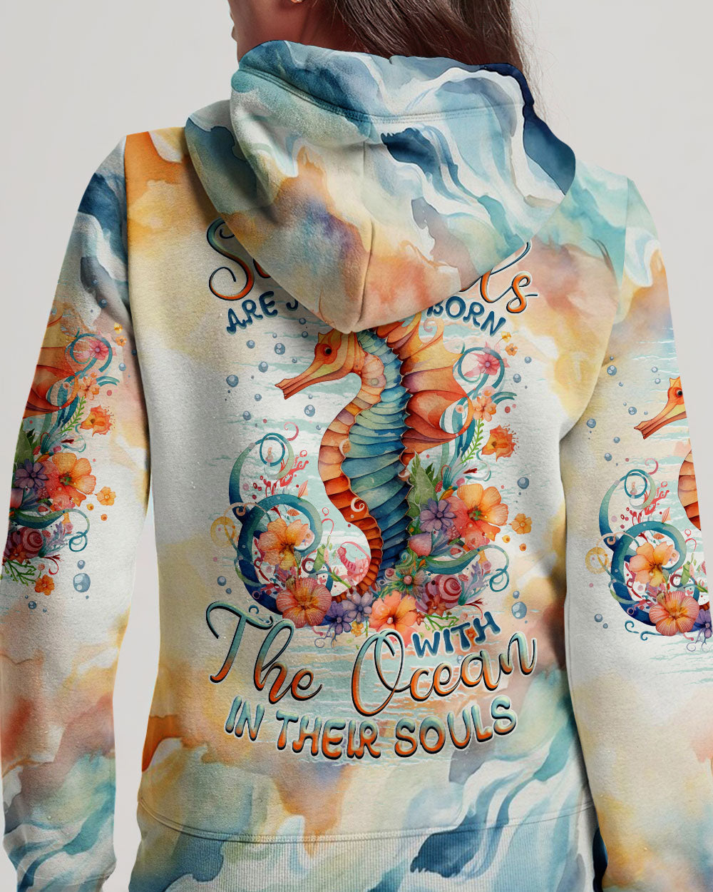 BLISSCORNERS SOME GIRLS ARE JUST BORN SEAHORSE ALL OVER PRINT