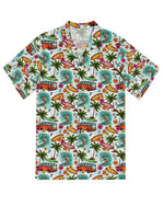 BLISSCORNERS CAMPING BUS SURF PALM TREES SEAMLESS HAWAIIAN SHIRT