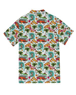 BLISSCORNERS CAMPING BUS SURF PALM TREES SEAMLESS HAWAIIAN SHIRT