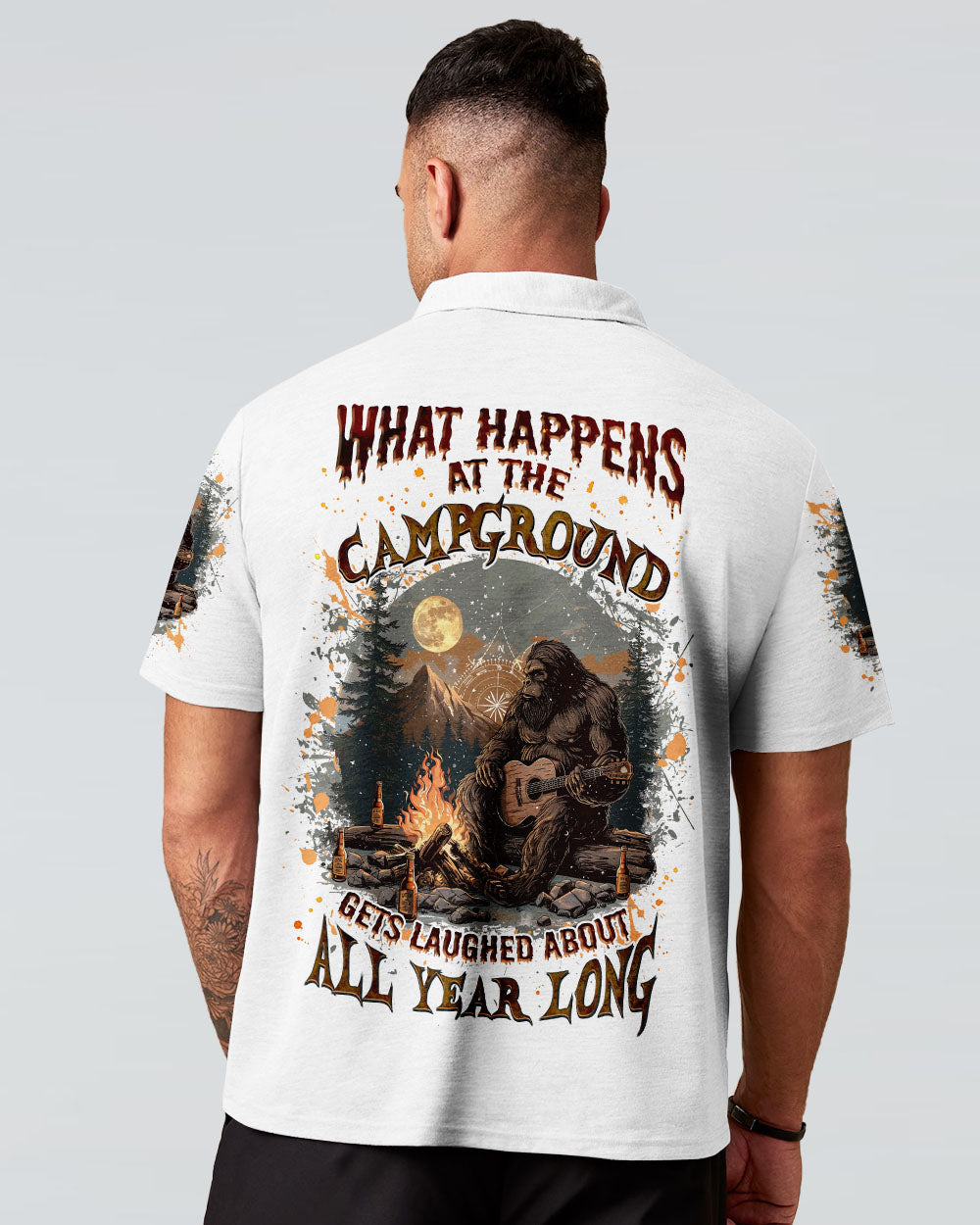 BLISSCORNERS WHAT HAPPENS AT THE CAMPGROUND BIGFOOT ALL OVER PRINT
