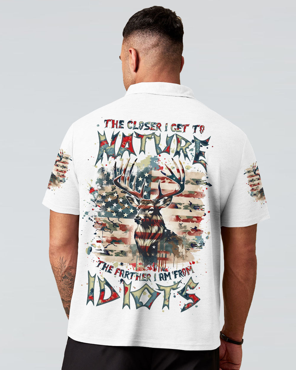 BLISSCORNERS THE CLOSER I GET TO NATURE DEER HUNTING ALL OVER PRINT