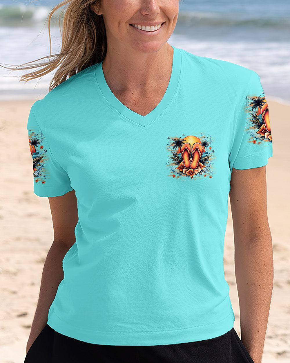 BLISSCORNERS LIFE IS BETTER IN FLIP-FLOPS AND SANDY TOES ALL OVER PRINT