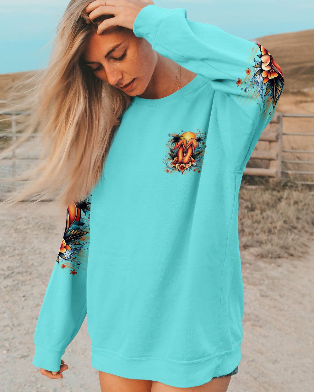 BLISSCORNERS LIFE IS BETTER IN FLIP-FLOPS AND SANDY TOES ALL OVER PRINT