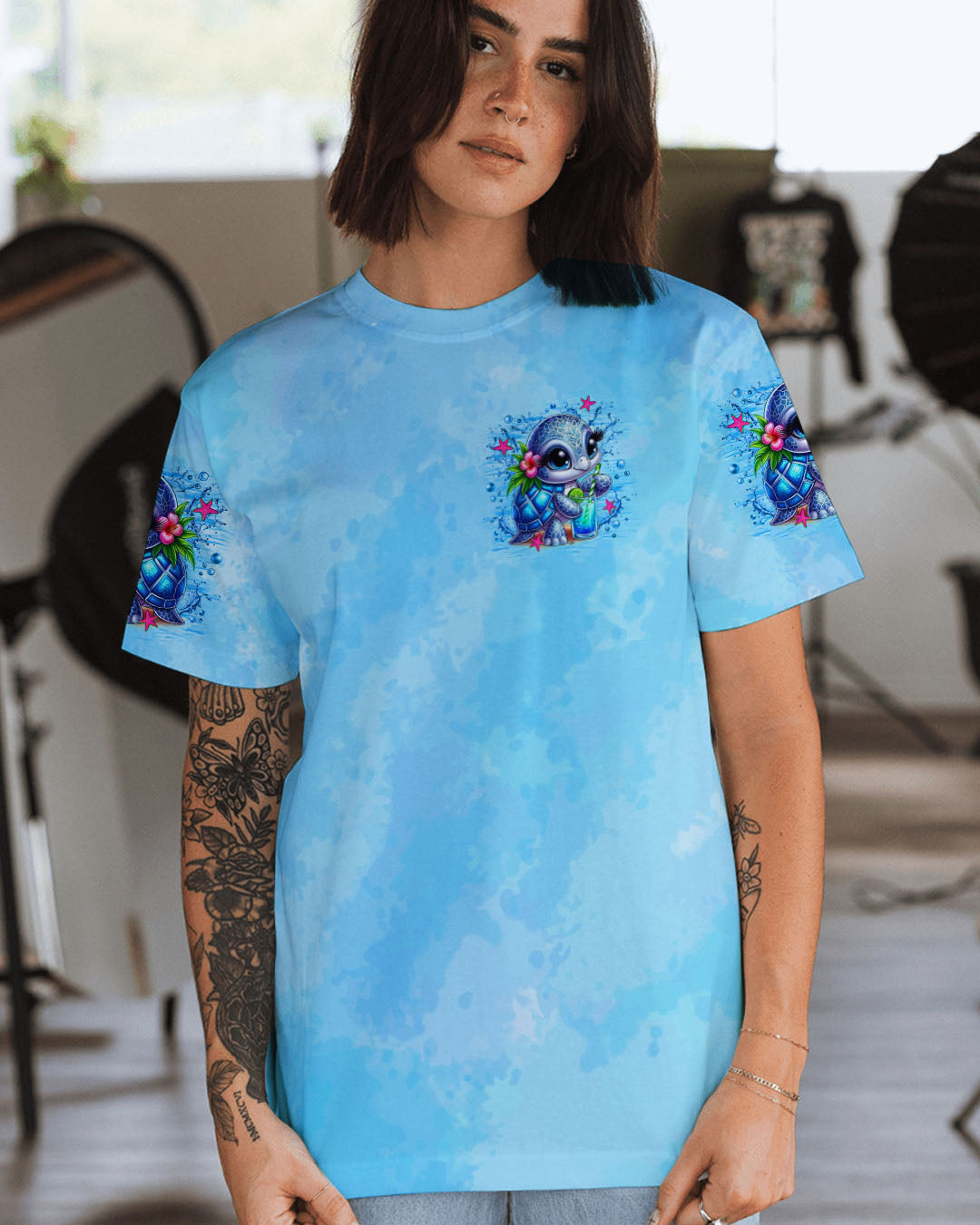 BLISSCORNERS BEACH BUM ON ISLAND TIME TURTLE ALL OVER PRINT