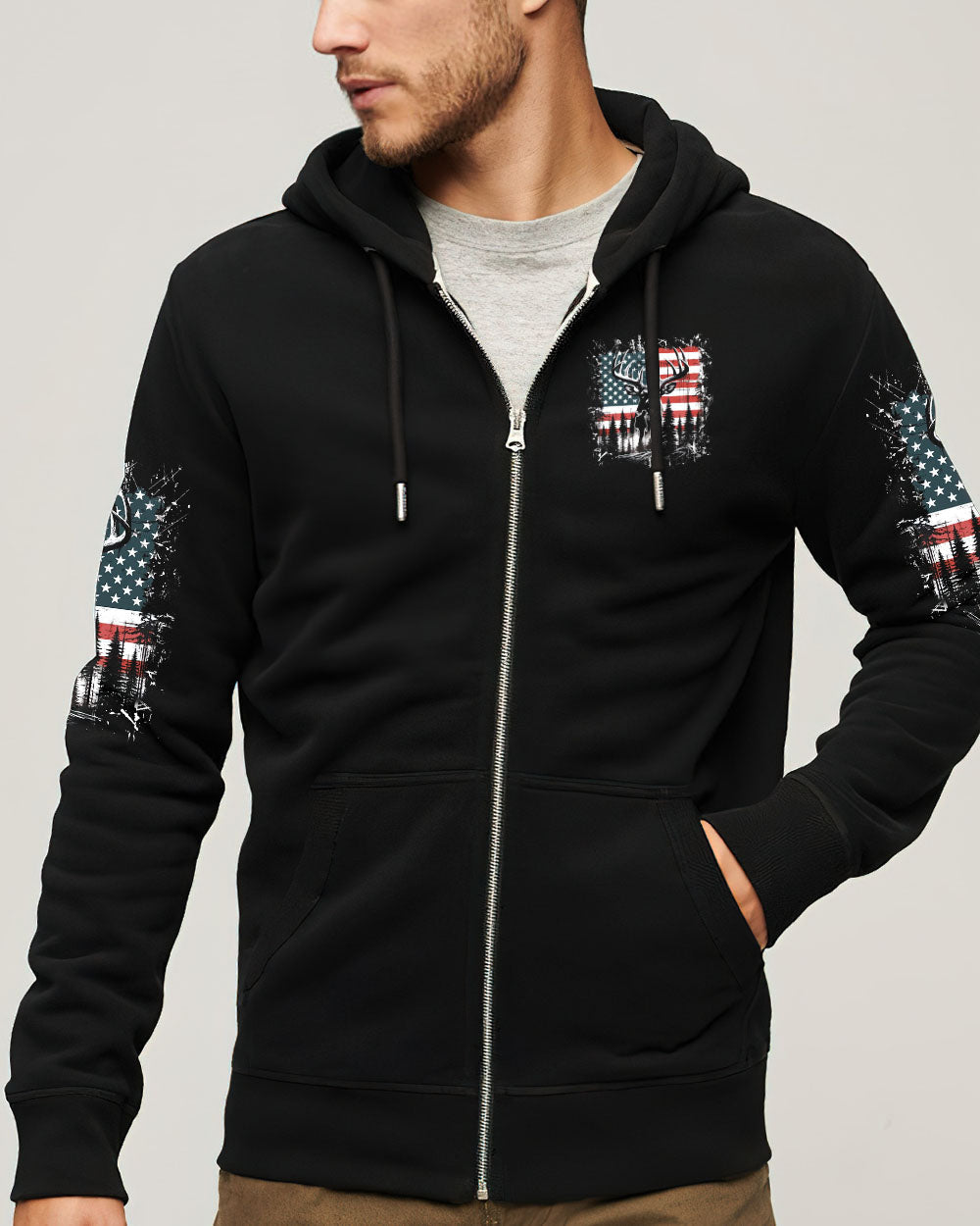 BLISSCORNERS BEHIND EVERY HUNTER HUNTING DEER ALL OVER PRINT