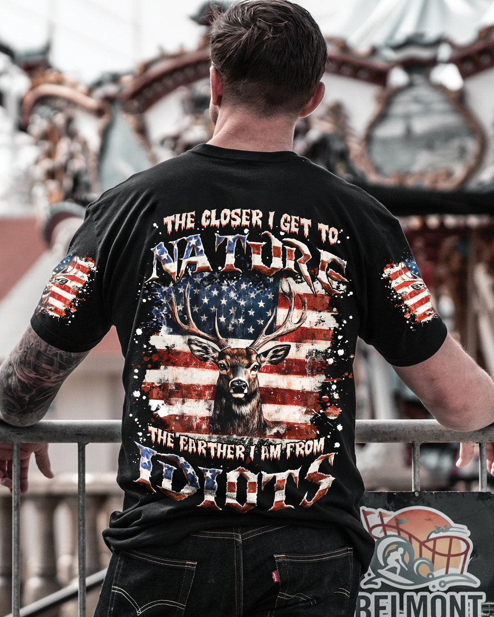 BLISSCORNERS THE CLOSER I GET TO NATURE DEER ALL OVER PRINT