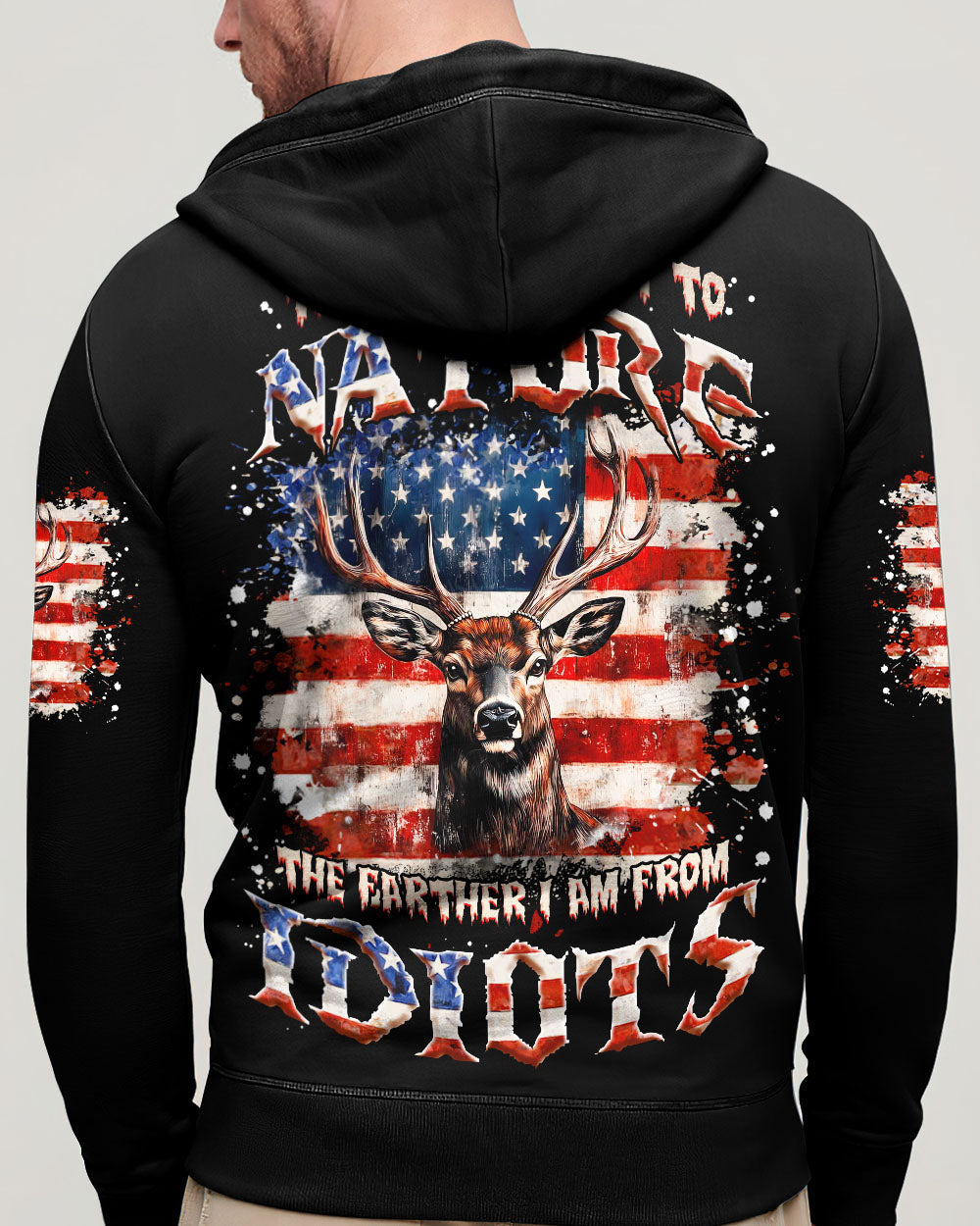 BLISSCORNERS THE CLOSER I GET TO NATURE DEER ALL OVER PRINT