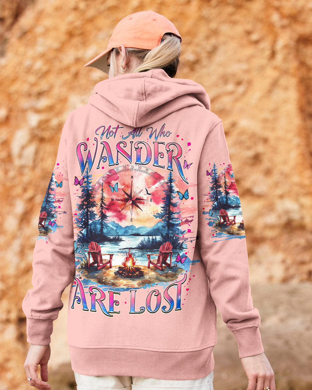 BLISSCORNERS NOT ALL WHO WANDER ARE LOST COMPASS ALL OVER PRINT