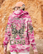 BLISSCORNERS PRETTY IN PINK HUNTING DEER ALL OVER PRINT