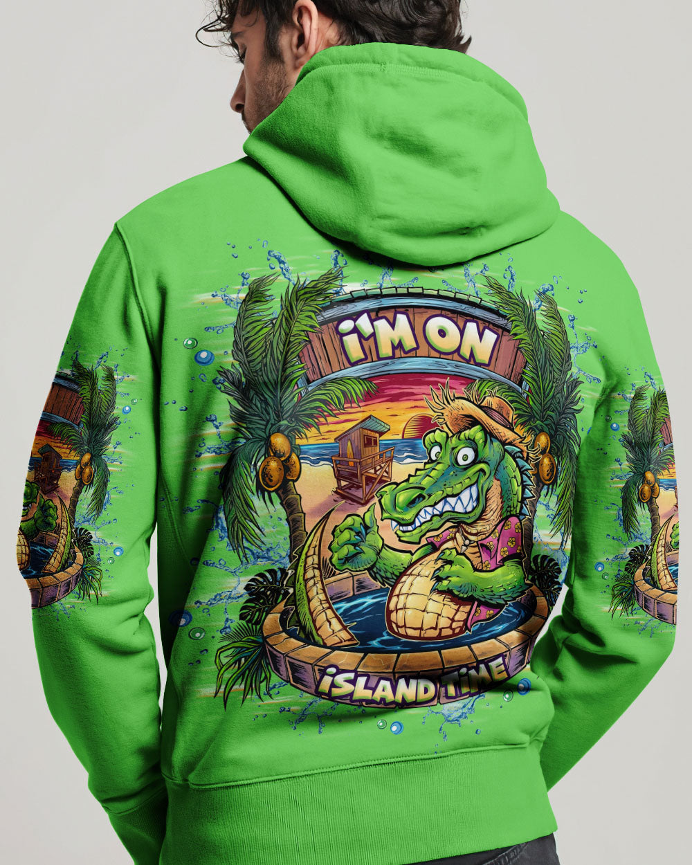 BLISSCORNERS I'M ON ISLAND TIME ALLIGATOR ALL OVER PRINT