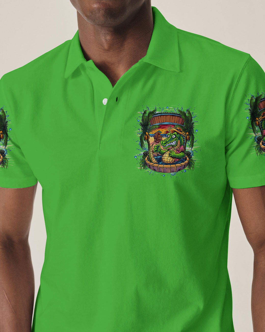 BLISSCORNERS I'M ON ISLAND TIME ALLIGATOR ALL OVER PRINT