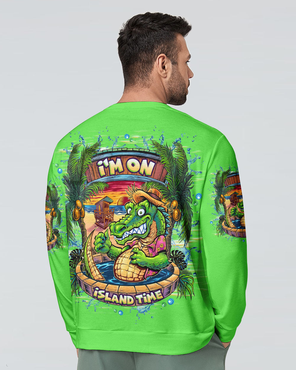 BLISSCORNERS I'M ON ISLAND TIME ALLIGATOR ALL OVER PRINT