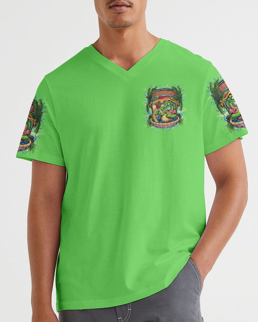 BLISSCORNERS I'M ON ISLAND TIME ALLIGATOR ALL OVER PRINT