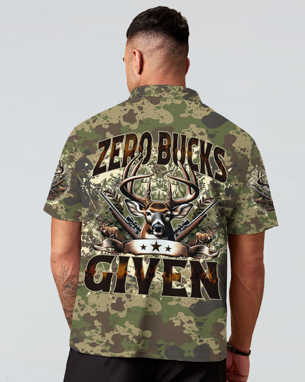 BLISSCORNERS ZERO BUCKS GIVEN HUNTING DEER ALL OVER PRINT