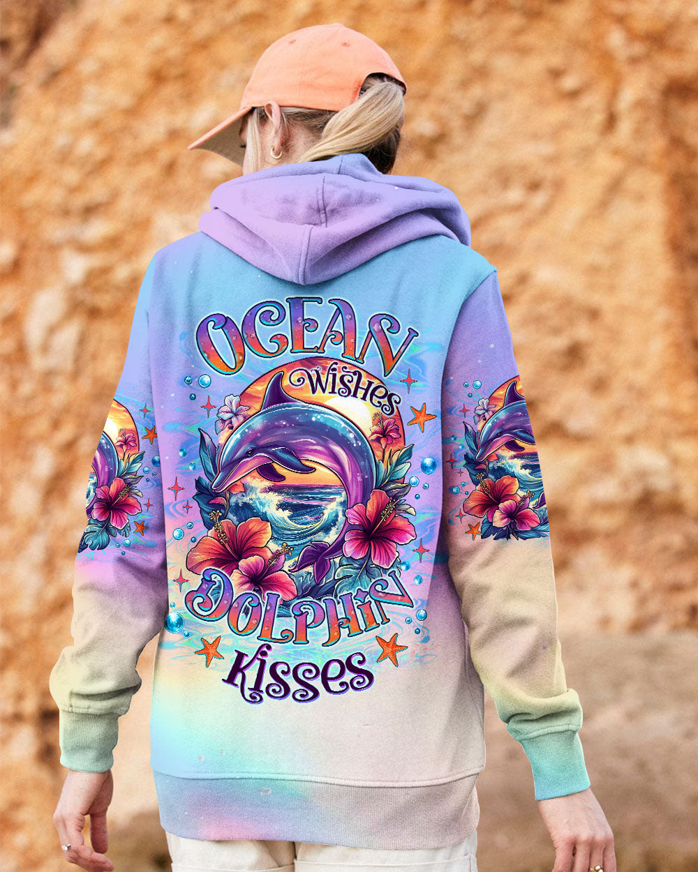 BLISSCORNERS OCEAN WISHES DOLPHIN KISSES ALL OVER PRINT