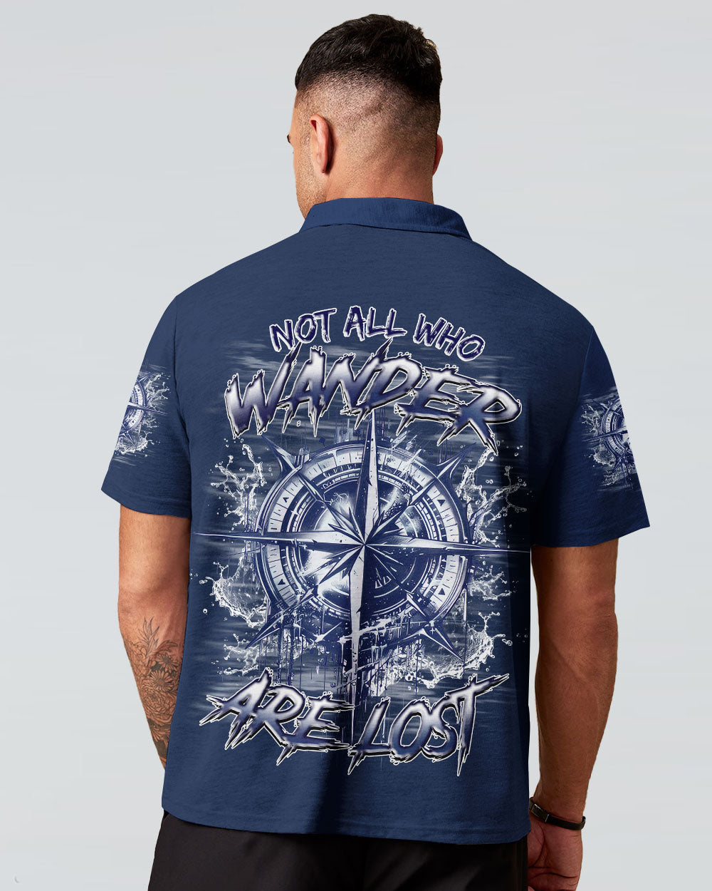 BLISSCORNERS NOT ALL WHO WANDER ARE LOST COMPASS ALL OVER PRINT