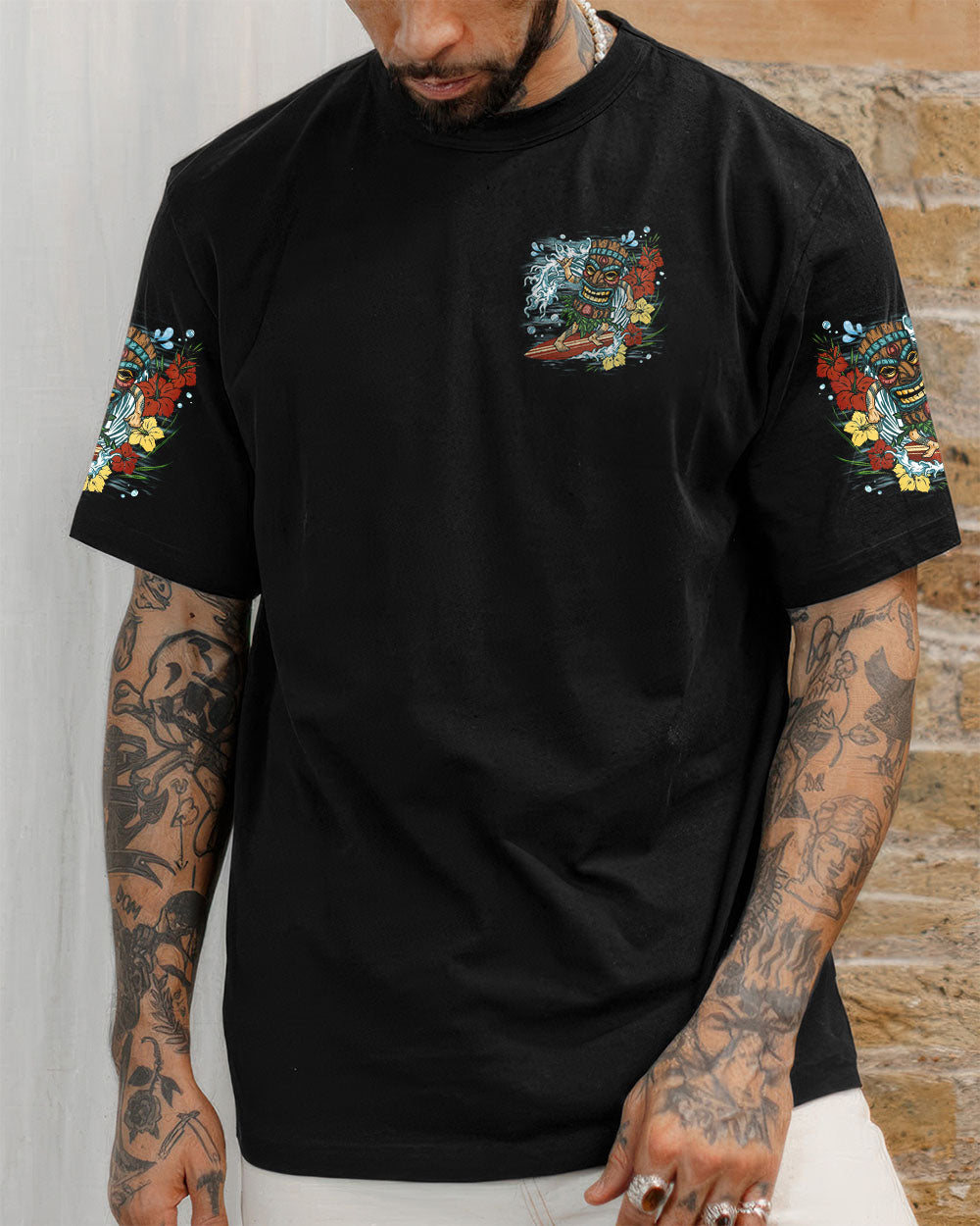 BLISSCORNERS CATCH THE WAVES TIKI ALL OVER PRINT