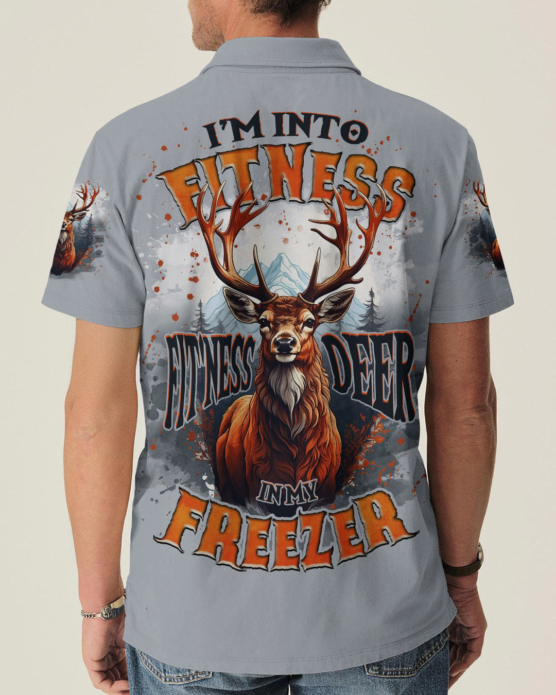 BLISSCORNERS I'M INTO FITNESS FIT'NESS DEER IN MY FREEZER ALL OVER PRINT