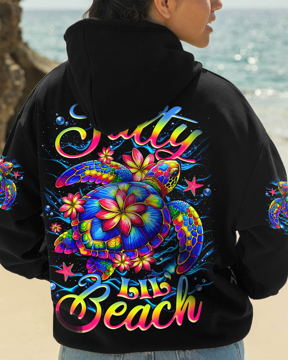 BLISSCORNERS SALTY LIL' BEACH TURTLE ALL OVER PRINT
