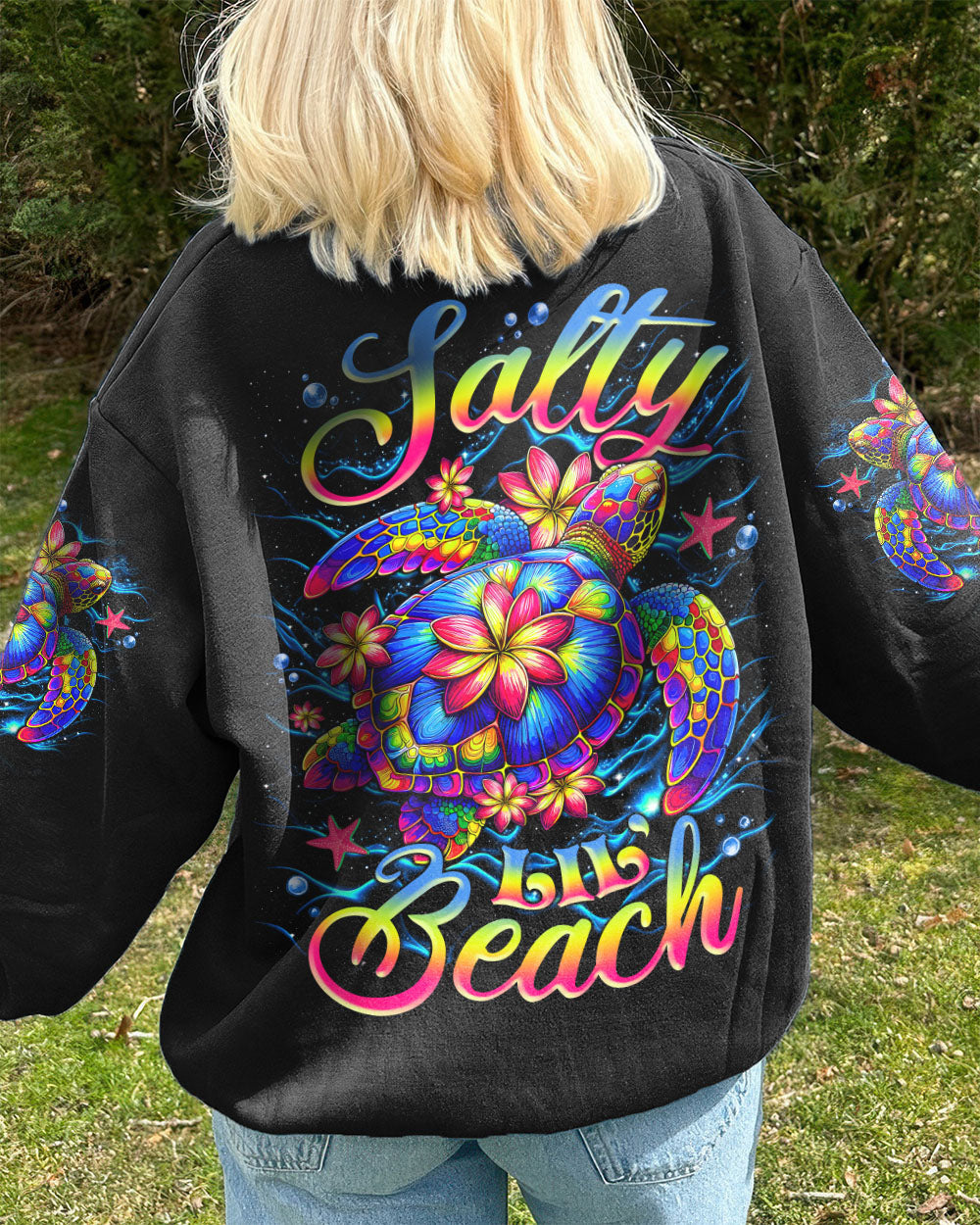 BLISSCORNERS SALTY LIL' BEACH TURTLE ALL OVER PRINT