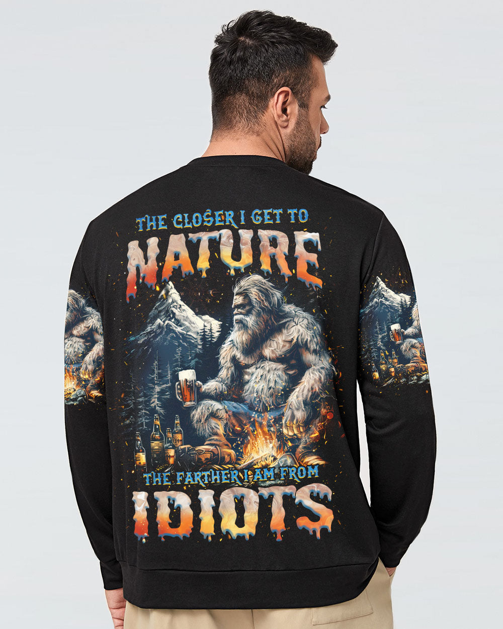 BLISSCORNERS THE CLOSER I GET TO NATURE BIGFOOT ALL OVER PRINT