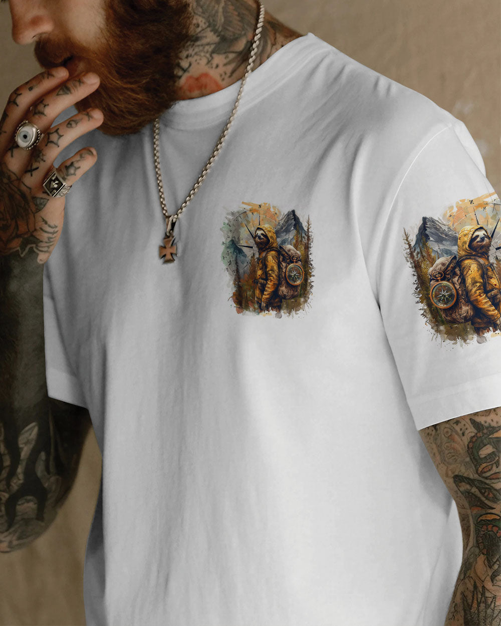 BLISSCORNERS AND INTO THE FOREST I GO SLOTH ALL OVER PRINT